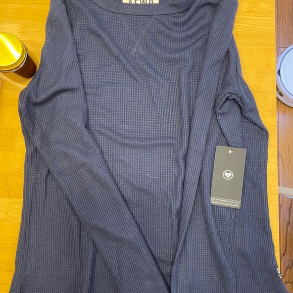 Alpha Forward Waffle Knit Long Sleeve Navy - Picture 4 of 4